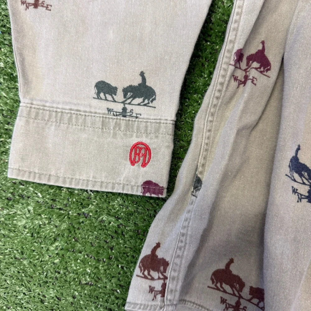 Vintage barnfly Button-Up Shirt with cowboy and Horse Print, size Large - Picture 5 of 6